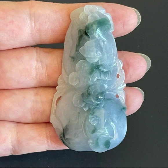 New natural Burmese carved Jade Pendant
